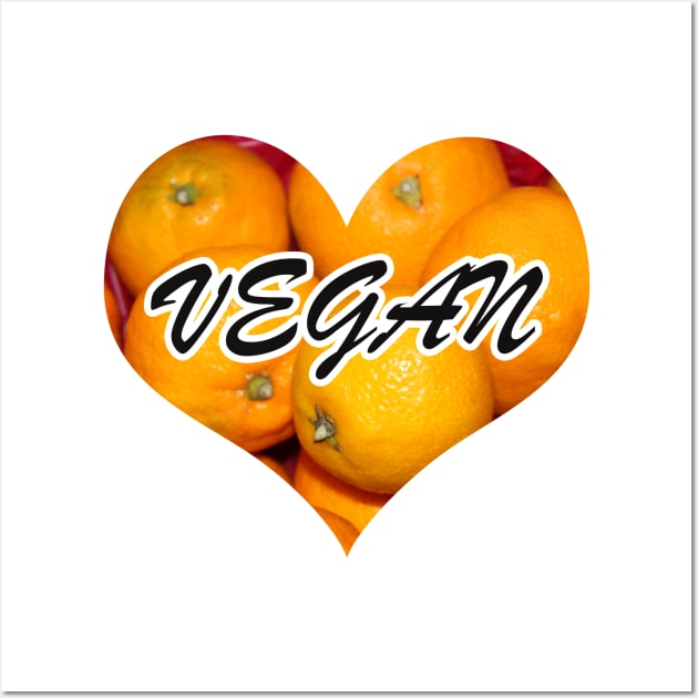 Tangerine vegan heart Wall Art by deadblackpony